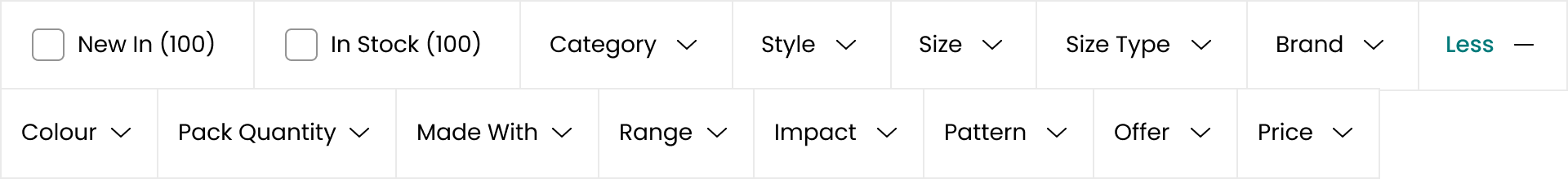 Initial design of the horizontal filters for Next PLP expanded